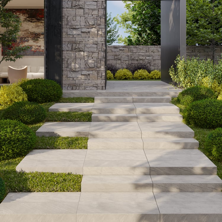 BOREALIS STEPPING STONE, SLAB, HAZELNUT BRANDY | Techo-Bloc